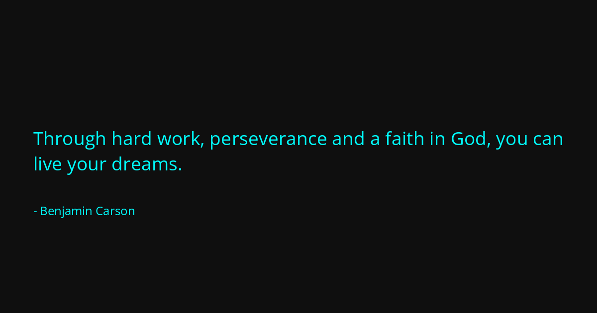 Quote by Benjamin Carson