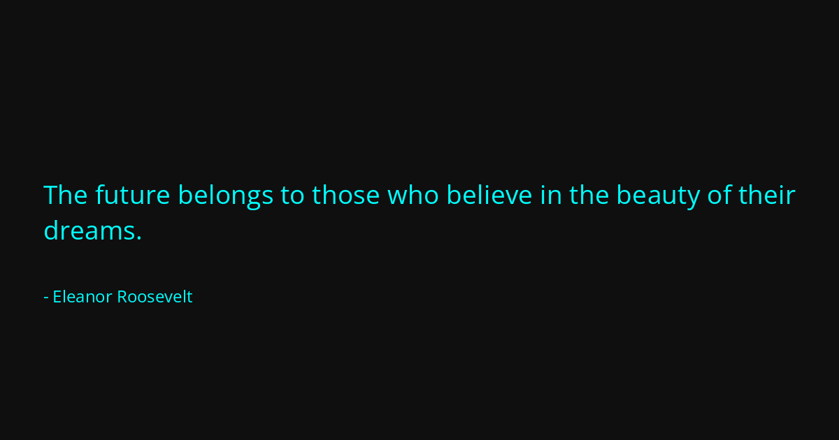 Quote by Eleanor Roosevelt