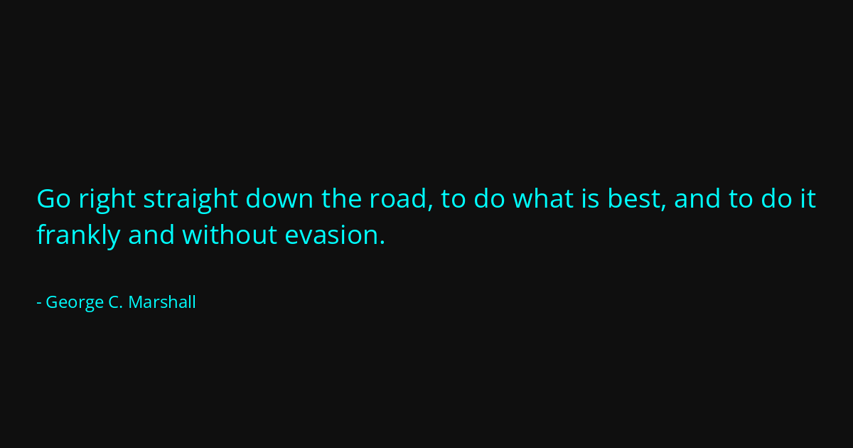 Quote by George C. Marshall
