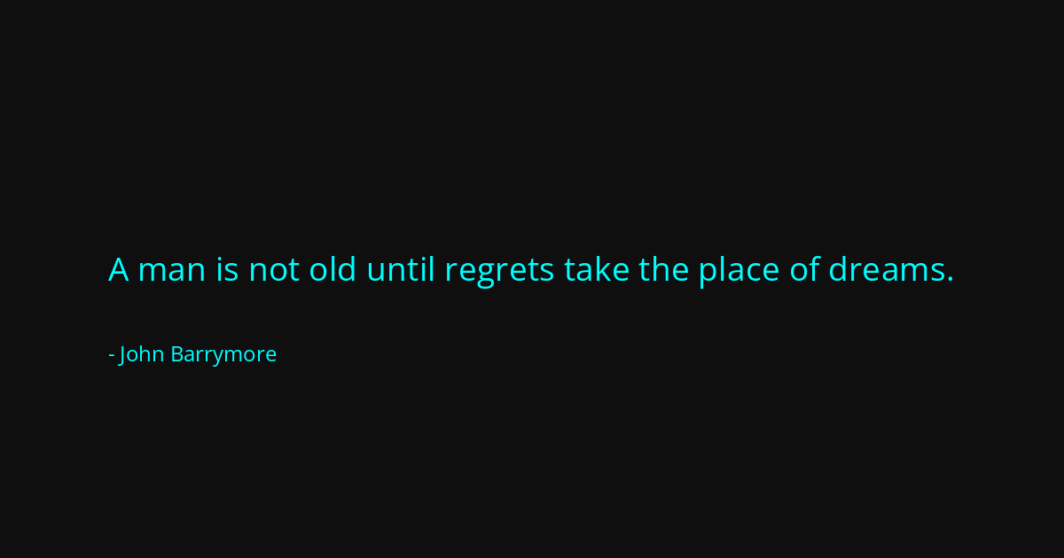 Quote by John Barrymore