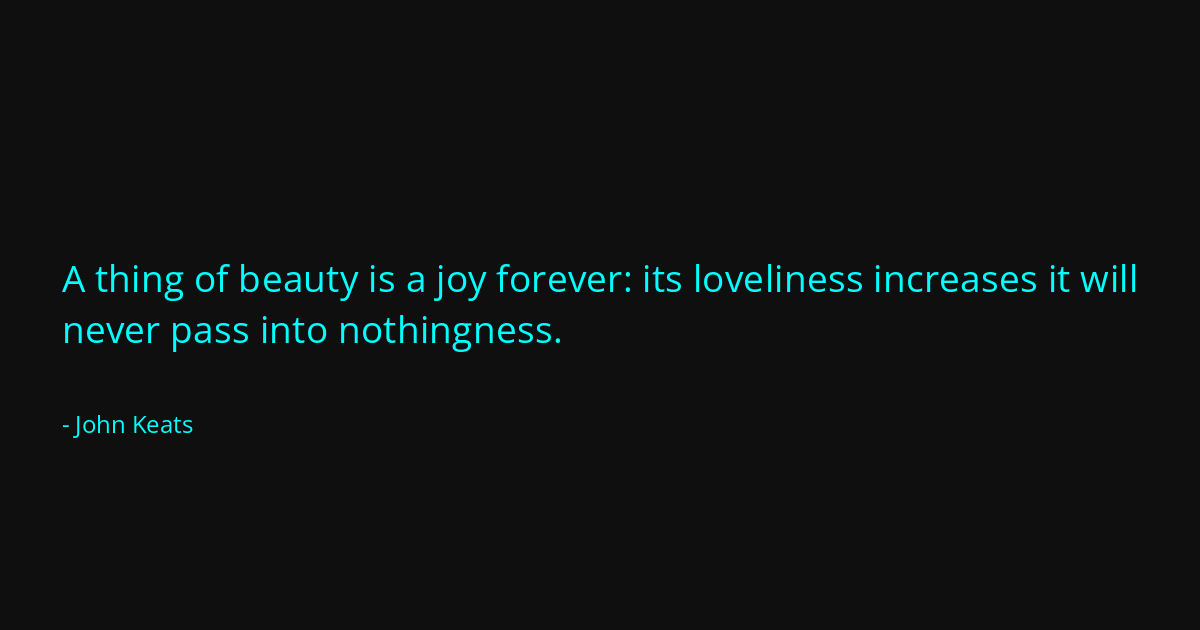Quote by John Keats
