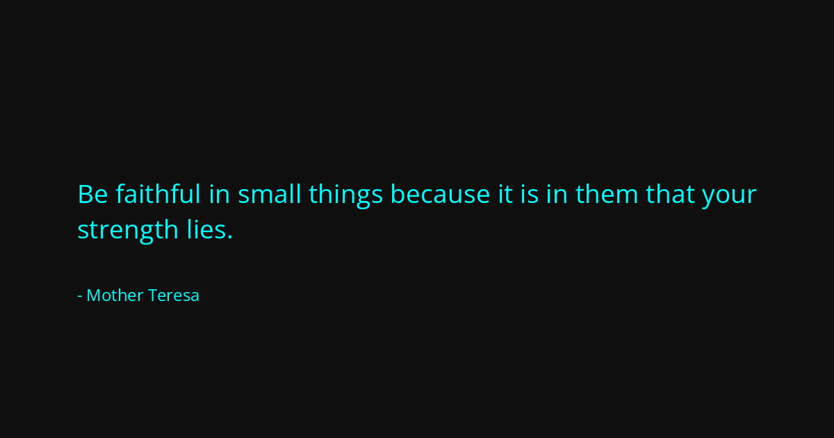 Quote by Mother Teresa