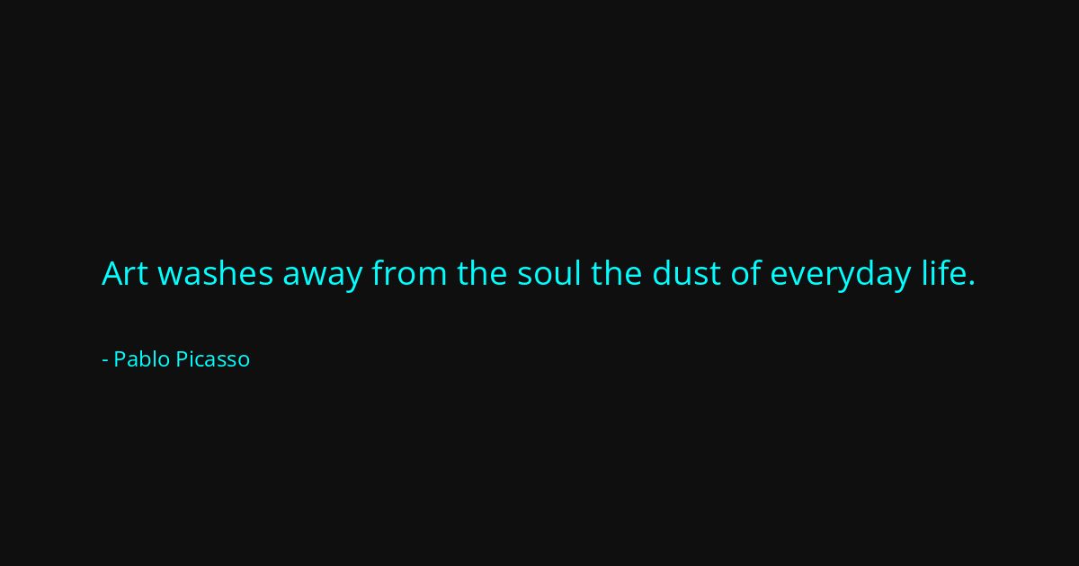 Quote by Pablo Picasso