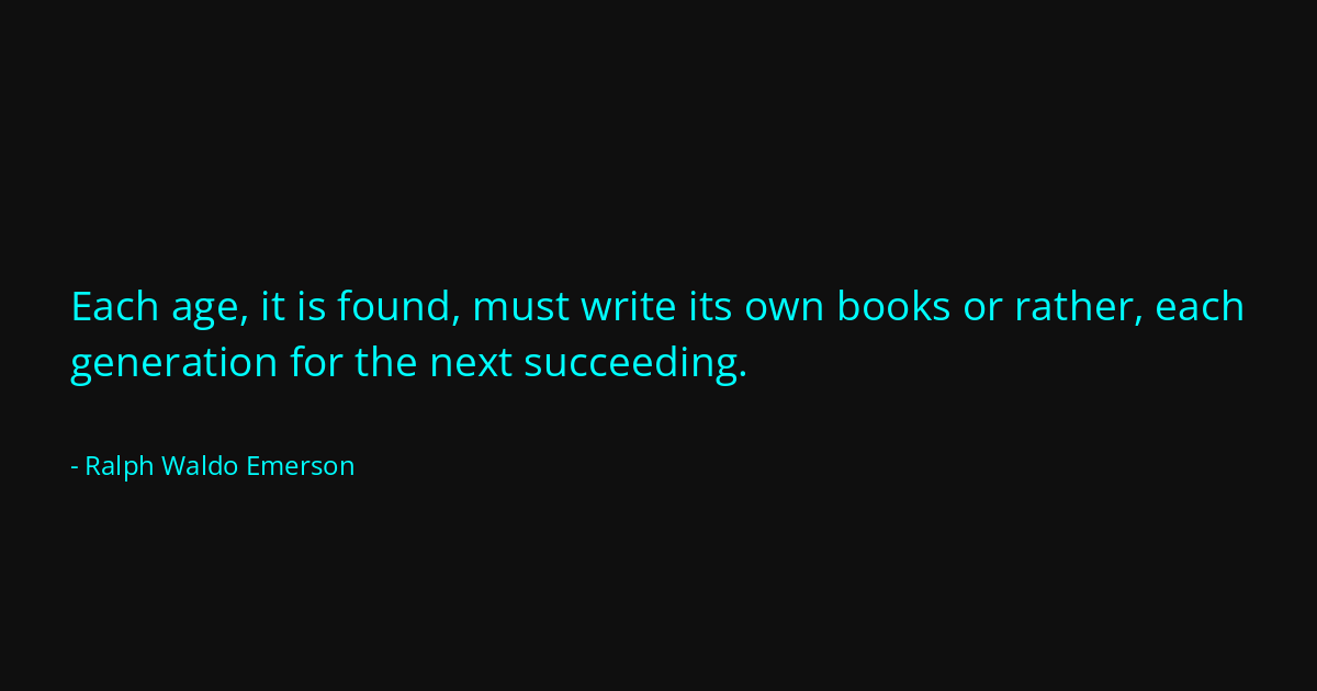 Quote by Ralph Waldo Emerson